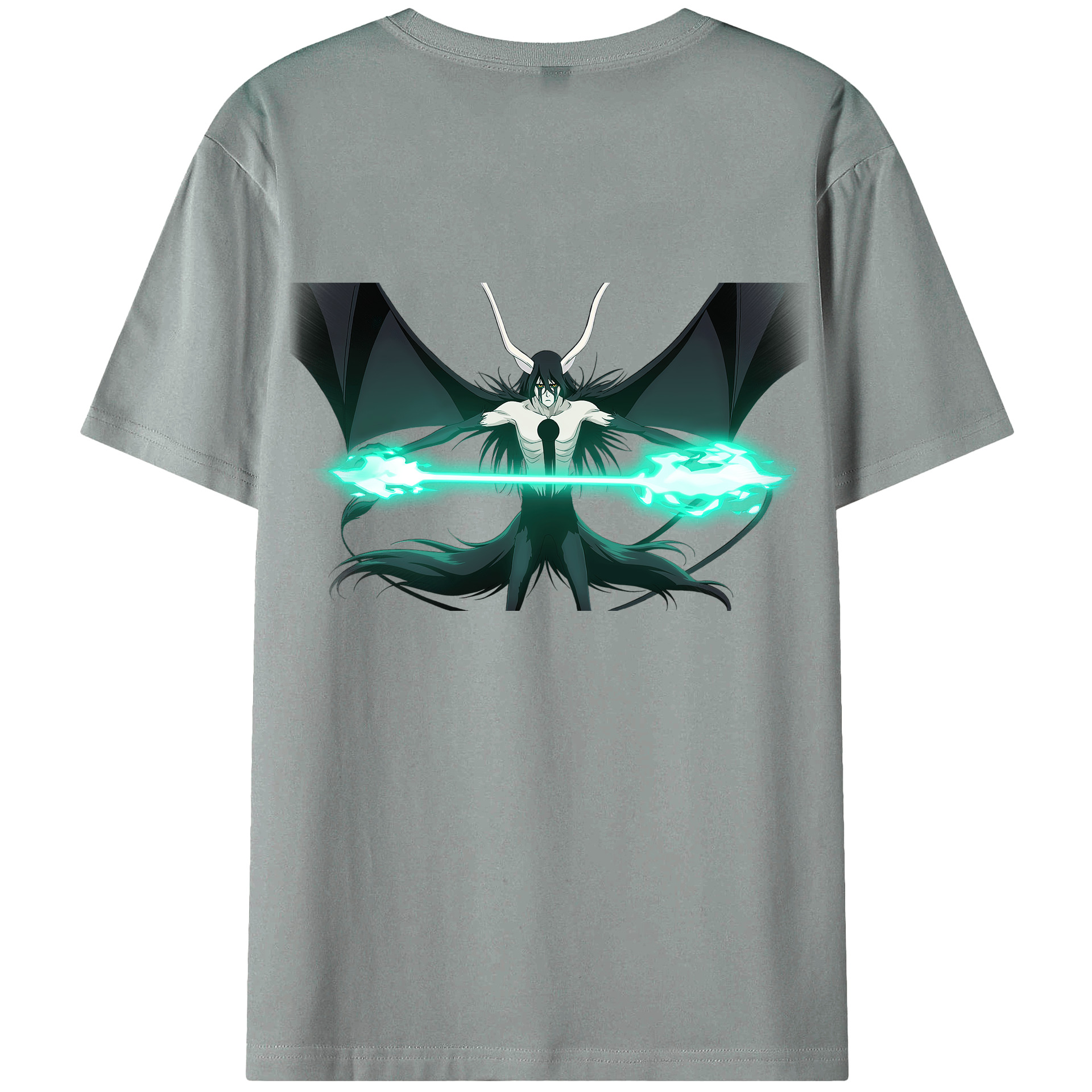 （画像用） ブリーチ ウルキオラ·シファー BLEACH Ulquiorra cifer 綿100％ メンズ半袖Tシャツ（バックプリント） 通気性